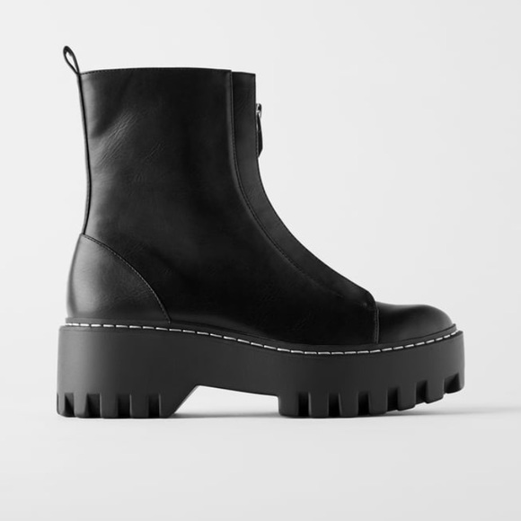 black chelsea boots zara